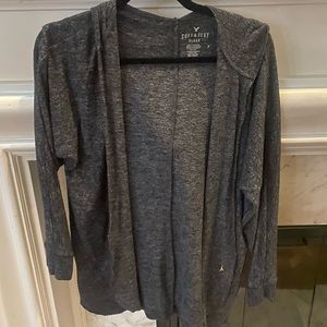 American Eagle Size S - grey cardigan with hood